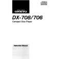 ONKYO DX706 Manual de Usuario