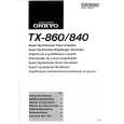 ONKYO TX-840 Manual de Usuario