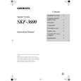 ONKYO SKF3600 Manual de Usuario