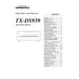 ONKYO TXDS939 Manual de Usuario