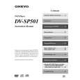 ONKYO DVSP501 Manual de Usuario