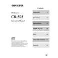 ONKYO CR505 Manual de Usuario